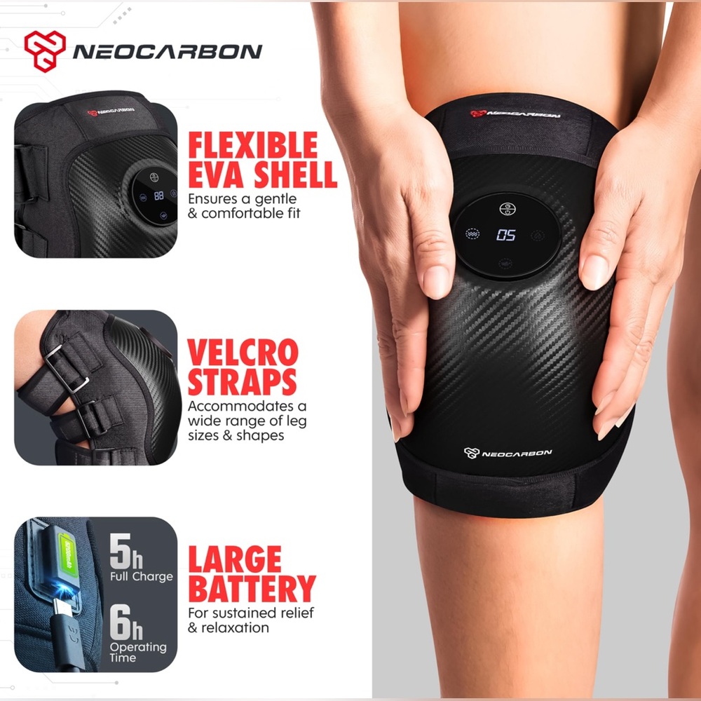 Carbon 3-in-1 Wireless Knee Massager - Black NIB - Picture 6 of 6